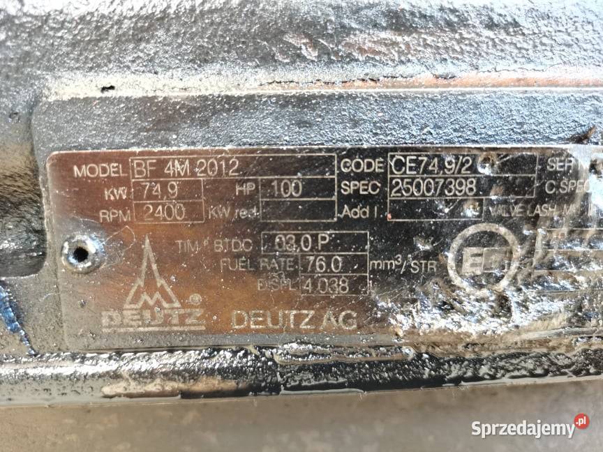 Układ korbowo tłokowy Merlo P 347 Deutz BF4M wielkopolskie Wilkowo
