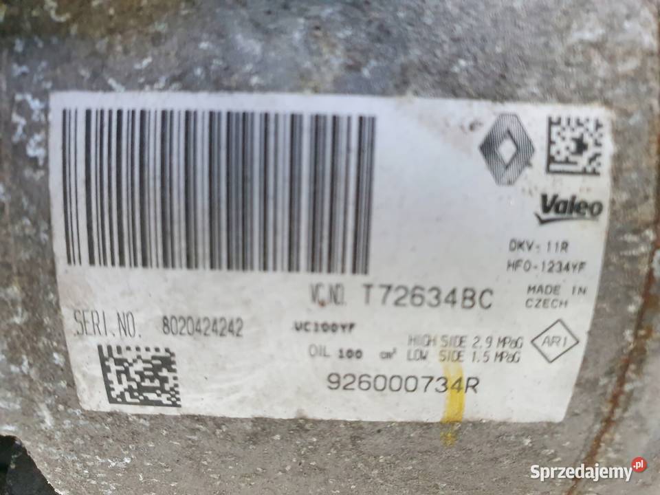 SPRĘŻARKA KLIMATYZACJI Renault Captur 09 TCe Chełm