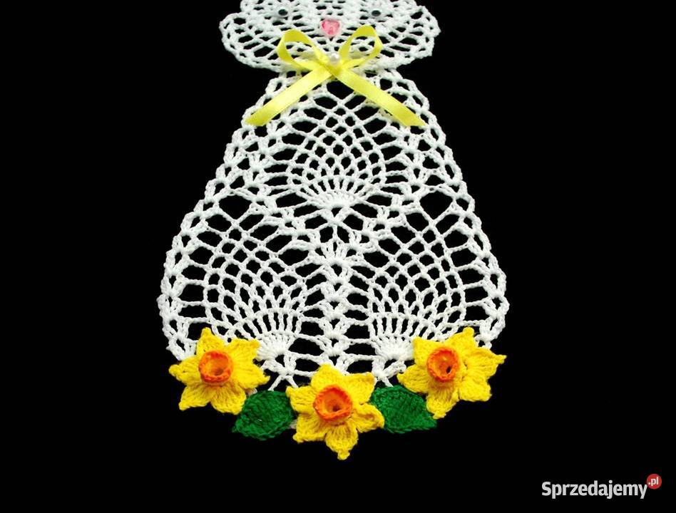 Zawieszka ozdoba na okno szydełkowa 13x30 Z190 Kluczbork