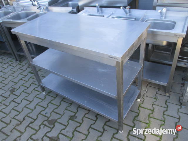 Stół Gastronomiczny Centralny Z 2 Półkami Gastronomia