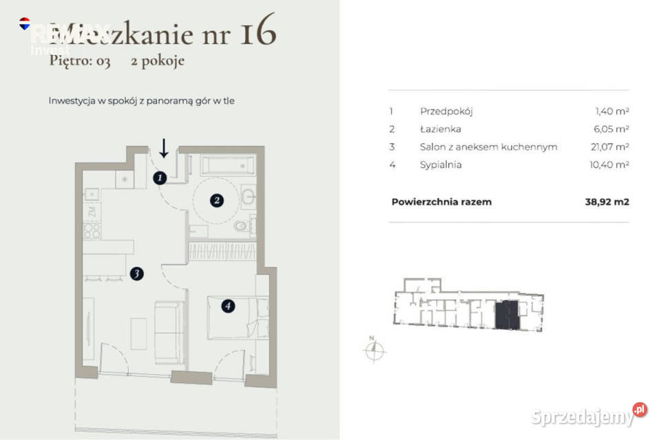 Mieszkanie z balkonem 2 pokoje BielskoBiała Bielsko-Biała