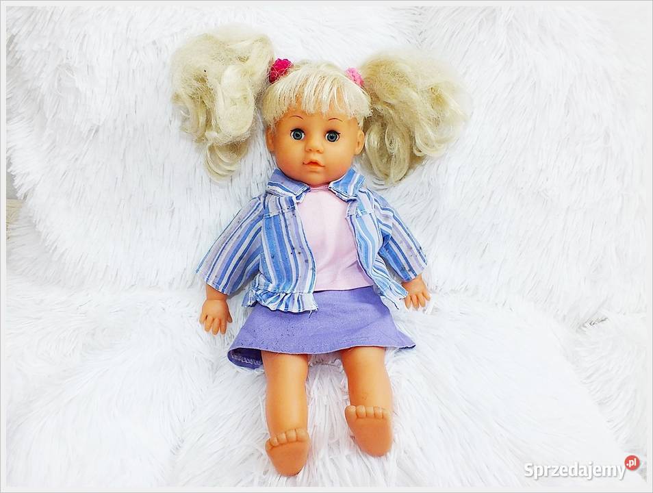 Stara lalka gadająca w ubranku 33 SIMBA Toys 3x Antykwariat Żary