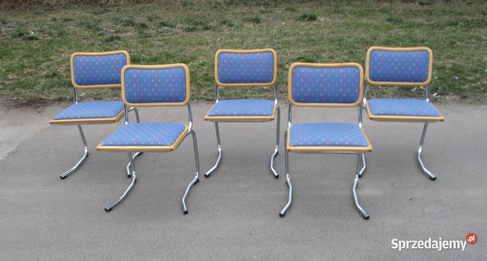 Komplet krzeseł Włochy lata 70 lubelskie