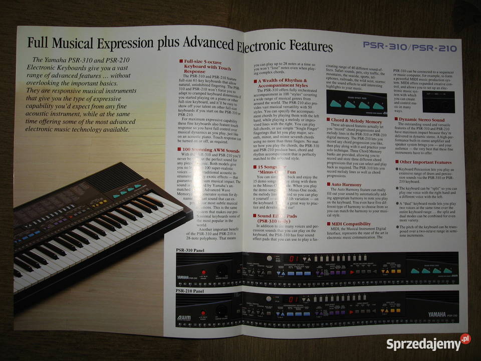 Yamaha Portatone PSR310210 Electronic Keyboard Kępice