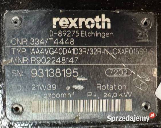 Rexroth A4VG40DA1D3R 32R NUCXXF015SP S wielkopolskie Poznań