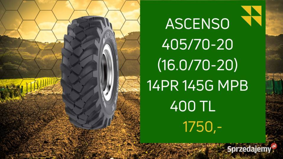 NOWE OPONY ASCENSO 4057020 1607020 14PR 145G MPB Rolnictwo Gdańsk