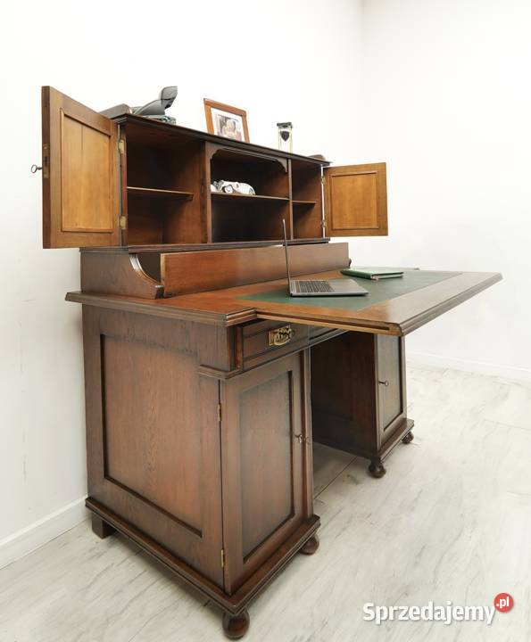 Zabytkowe secesyjne biurko z nadstawką renowacji