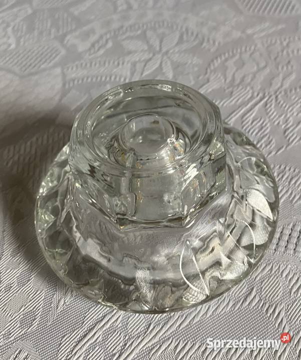 Szklany świecznik Vintage made in France Warszawa sprzedam