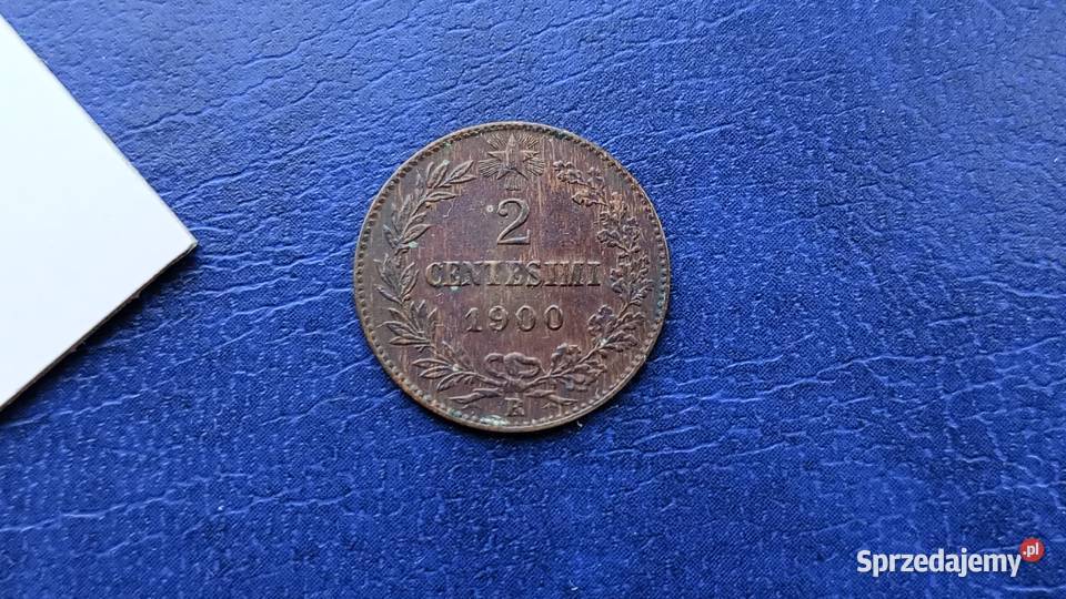 Stare monety 2 centesimi 1900 Włochy