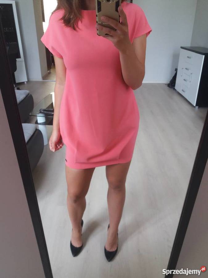 Sukienka różowa 40 L Nowa dzianinowa ciepła Kielce