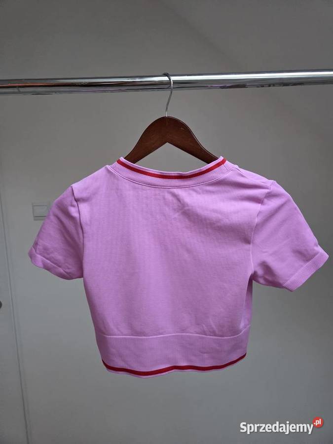 Różowy sportowy top crop bluzka Liszki