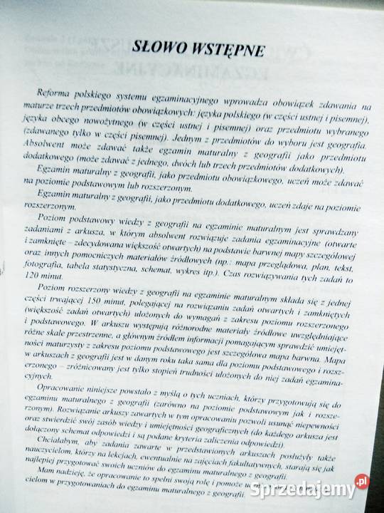 Matura geografia Adam outlet książki używane Warszawa sprzedam