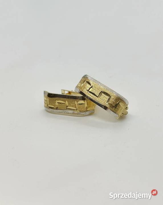 Nowe złote kolczyki pr 585 160g złoto Elbląg