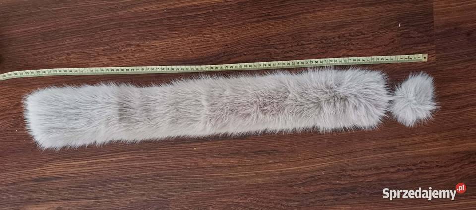 Damski szalik futerko w kolorze szarym Lędziny