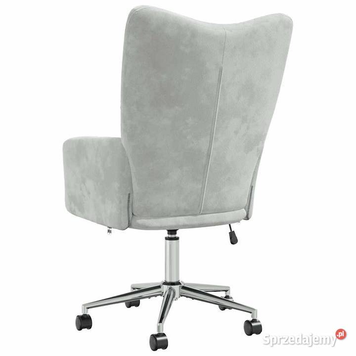 vidaXL Fotel jasnoszary obity aksamitem mazowieckie Warszawa