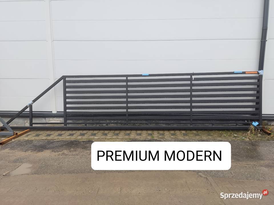 Brama przesuwna palisadowa 5m PREMIUM MODERN, ocynk+RAL, 4m, 6m, 6,7m, 7,5m