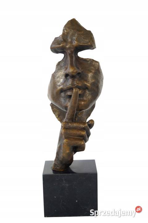 Figura z brązu CISZA Salvador Dali rzeźba piękna wielkopolskie Gizałki