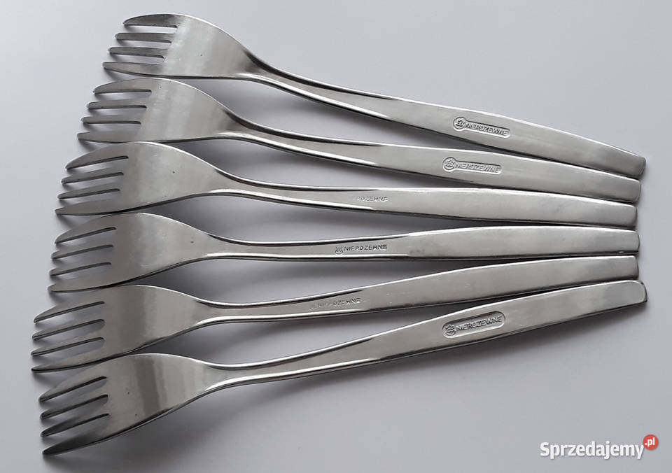 Widelce obiadowe KRATKA Polwid sztućce PRL śląskie