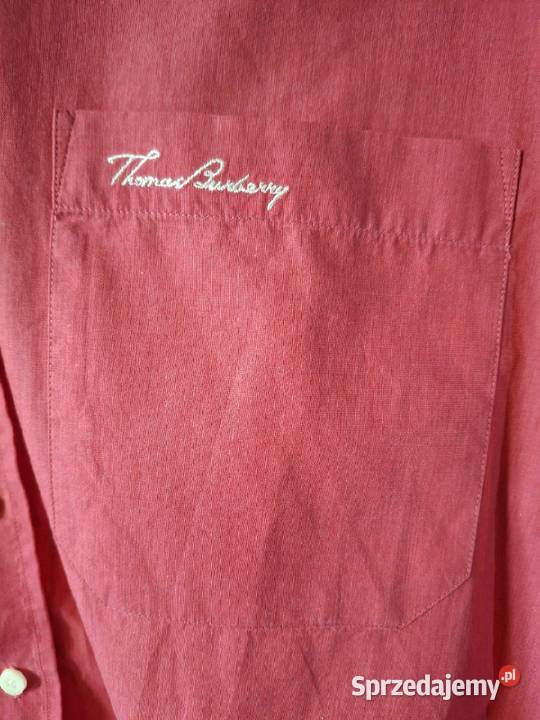 Koszula Thomas Burberry vintage arbuzowy kolor Burberry Odzież i bielizna męska Zielona Góra