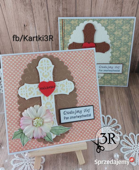 Wielkanoc Kartki ręcznie robione RELIGIJNE Zbójno