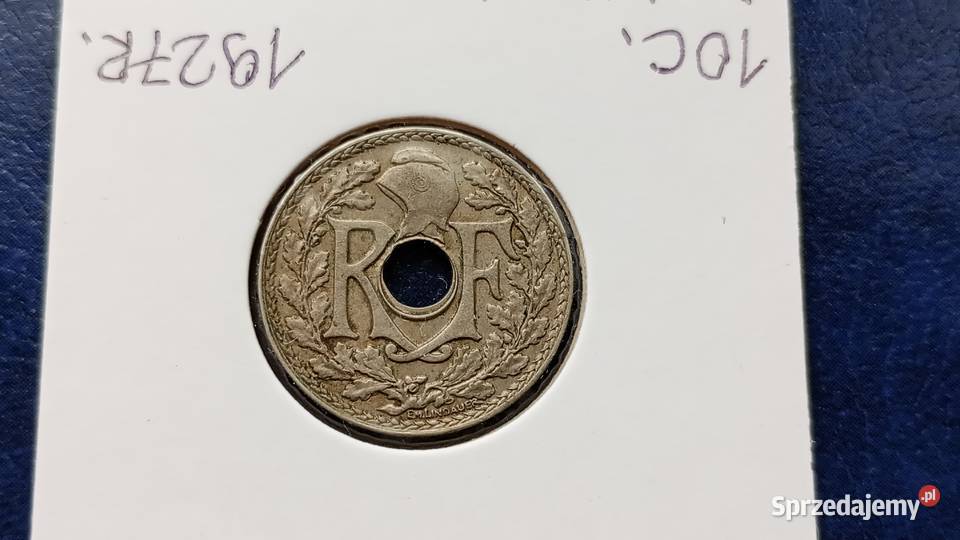 Stare monety 10 centym 1927 Francja Antyki, Sztuka, Kolekcje podkarpackie