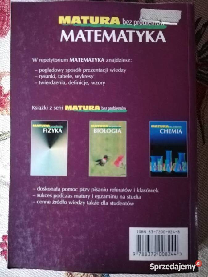Matura bez problemów matematyka Maciej Sadowski Kraków sprzedam