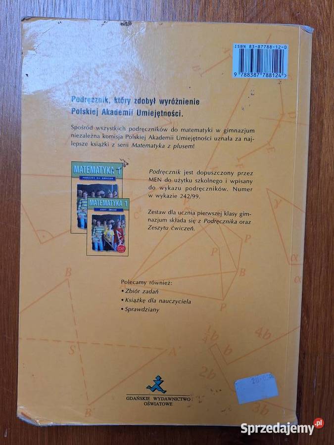 Matematyka 1 podręcznik gimnazjum tradycyjny podręcznik Gdańsk