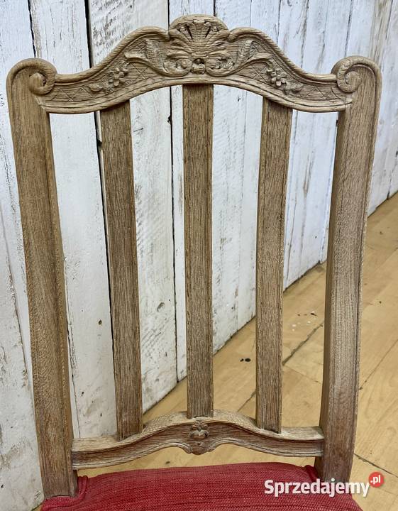 Zestaw odnowiony potężny stół dębowy 8 krzeseł 106cm Poznań