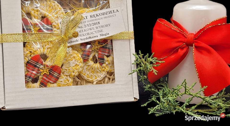 Zawieszki choinkowe kwiatuszki 3 Dekoracje świąteczne Krzywaczka sprzedam