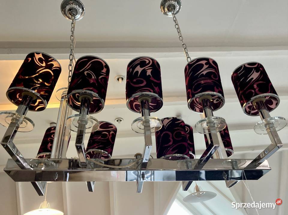 Elegancka lampa wisząca srebrna Opole