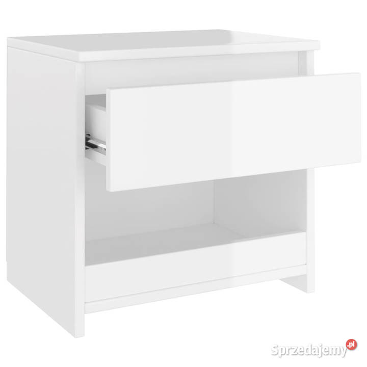 Szafki nocne 2 białe wysoki połysk 40x30x39 Warszawa