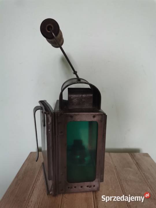 Stara lampa kolejowa na nafte z lat 30 tych Art Kraków