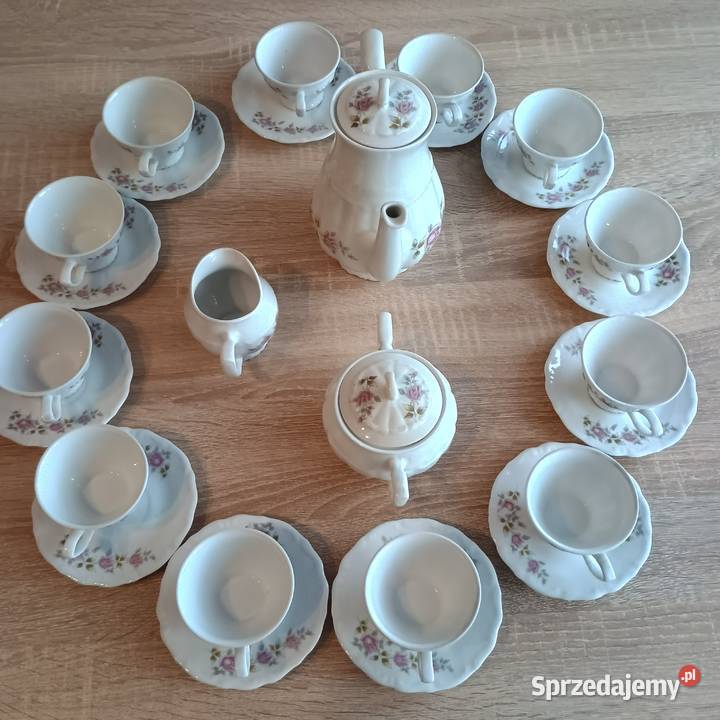 Serwis porcelanowy kawowy herbaciany Bogucice 12 małopolskie Chrzanów