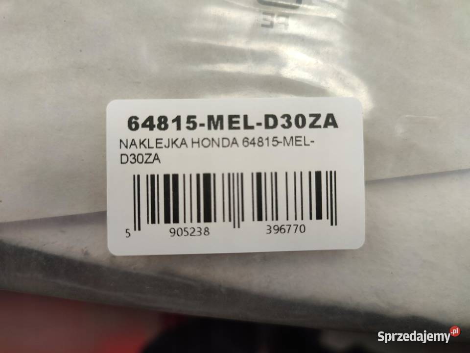 NAKLEJKA PASEK BOCZEK PR GÓRNY HONDA CBR1000RR sprzedam