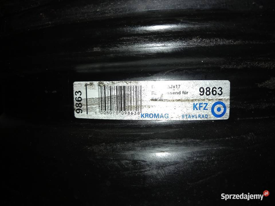 4x Felgi stalowe 17 x 75 et 34 5x120 BMW x1 x3 Siemiatycze