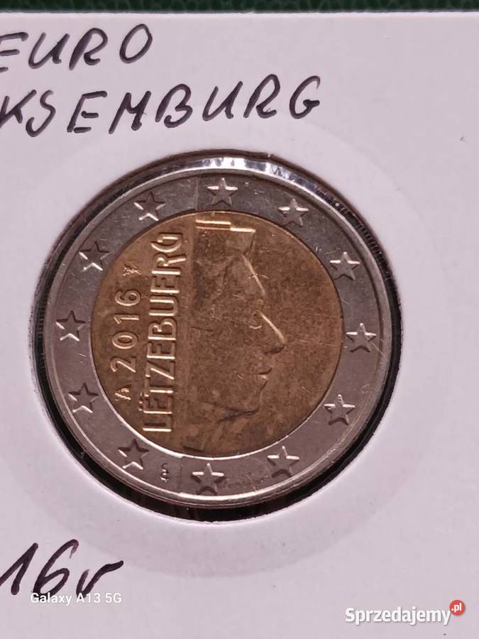 2 Euro Luksemburg 2016 r Antyki, Sztuka, Kolekcje wielkopolskie Konin
