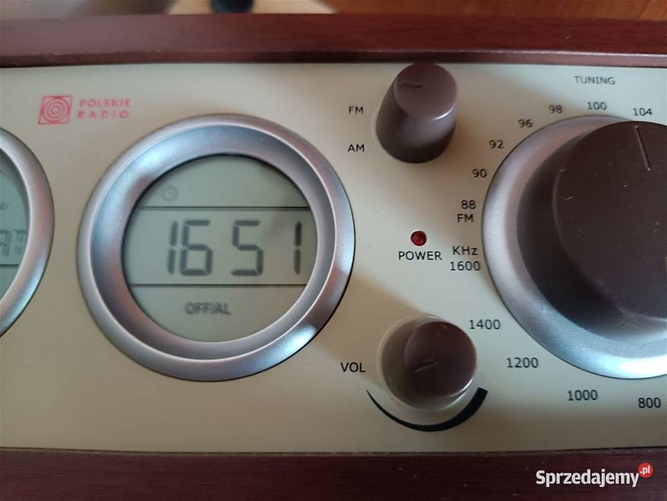 Radio zegarek kalendarz sygnowane Polskie Radio Tarnobrzeg