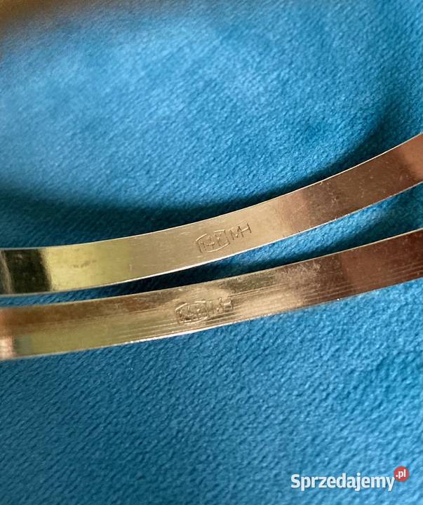 Komplet 2 złotych pięknych bransoletek złoto 14K Nisko