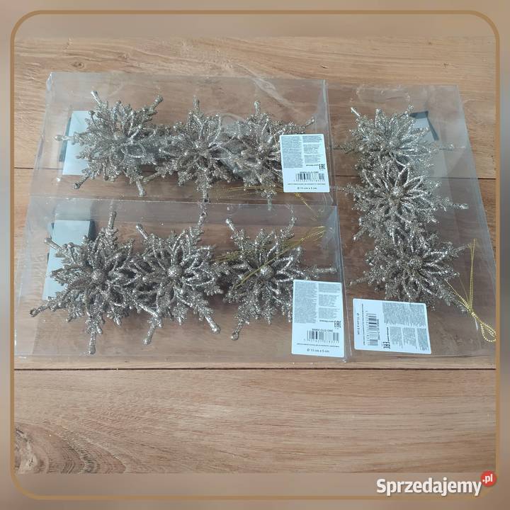 Bombki złote białe grzybki muchomorki sprzedam