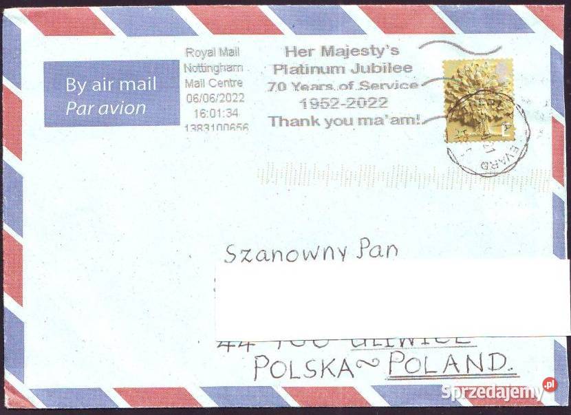 Kop z koresp filat Anglia Polska 2022 1 sprzedam