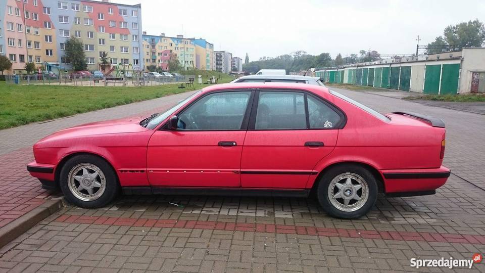 BMW e34 m50 520i czerwony Seria 5 dolnośląskie sprzedam