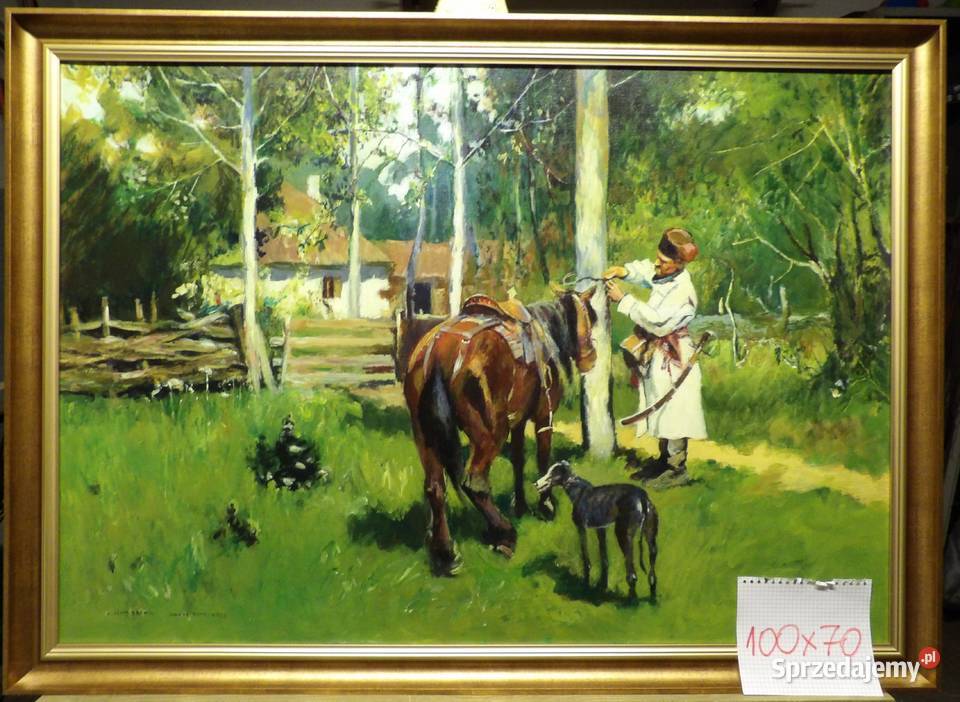 obraz olejny w ramie 100 x70 Sandomierz