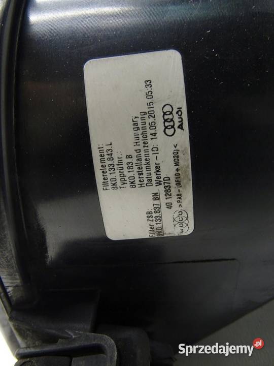 OBUDOWA FILTRA POWIETRZA 8K0133843L AUDI A4 B8 sprzedam