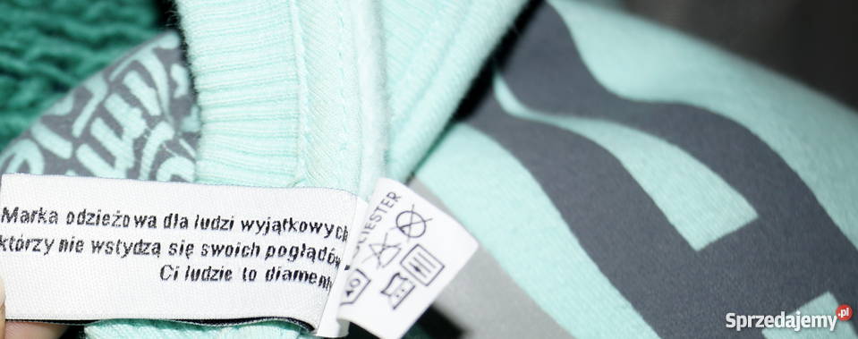 miętowa bluza z napisem Diamante Wear