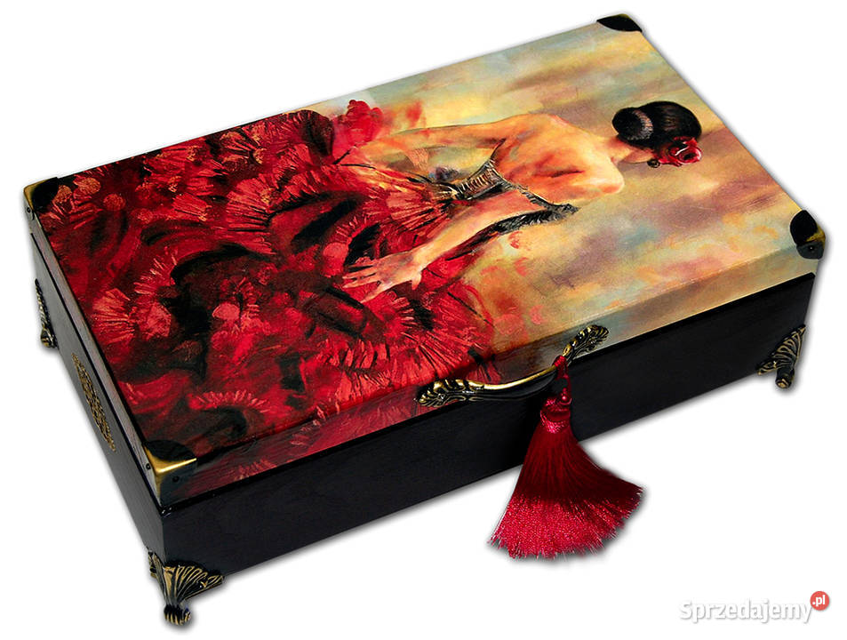 SZKATUŁKA pudełko drewniane 8 przegród CARMEN Bydgoszcz