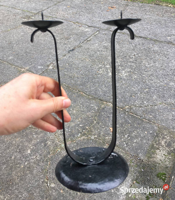 Świecznik metalowy z PRL do renowacji na 2