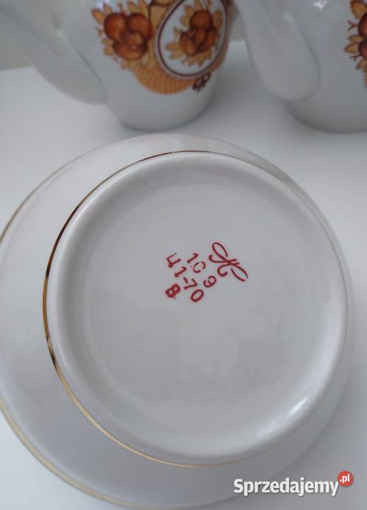 Zestaw czajnik czajniki cukiernica Porcelana Gdańsk