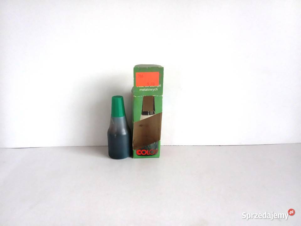 Tusz do stempli metalowych COLOP 25ml zielony Bełchatów