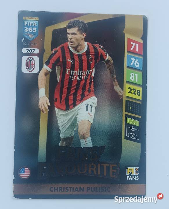 Christian Pulisic 207 karta Fifa 365 Adrenaline Zbylitowska Góra sprzedam