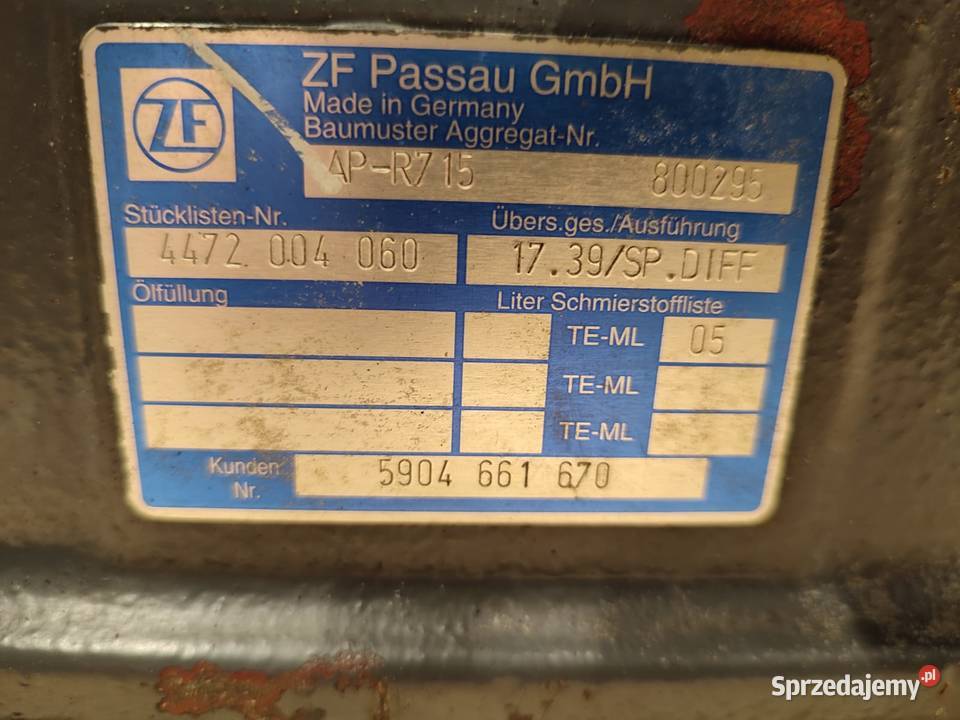 Pochwa mostu 4472404157 A TEREX 834 SKL Pozostałe